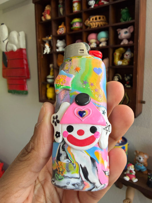 Daffodils Clown Lighter Case w/ Lighter