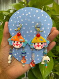 Ocean Blue Beaded Clowns