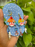 Ocean Blue Beaded Clowns