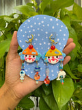 Ocean Blue Beaded Clowns